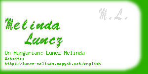 melinda luncz business card